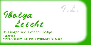 ibolya leicht business card